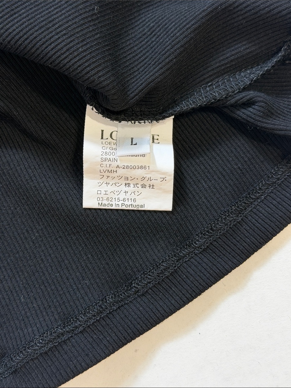 Loewe Monogram Embroidered Fitted Ribbed Cropped Tee - Picture 6 of 9